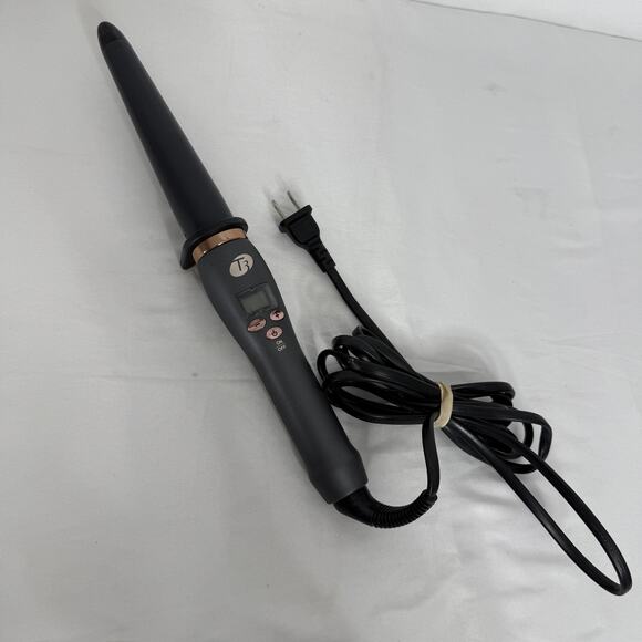 T3 Micro Hair Curling Wand Model 73581 Conical Black Rose Gold Digital Heat 120V - Picture 1 of 3